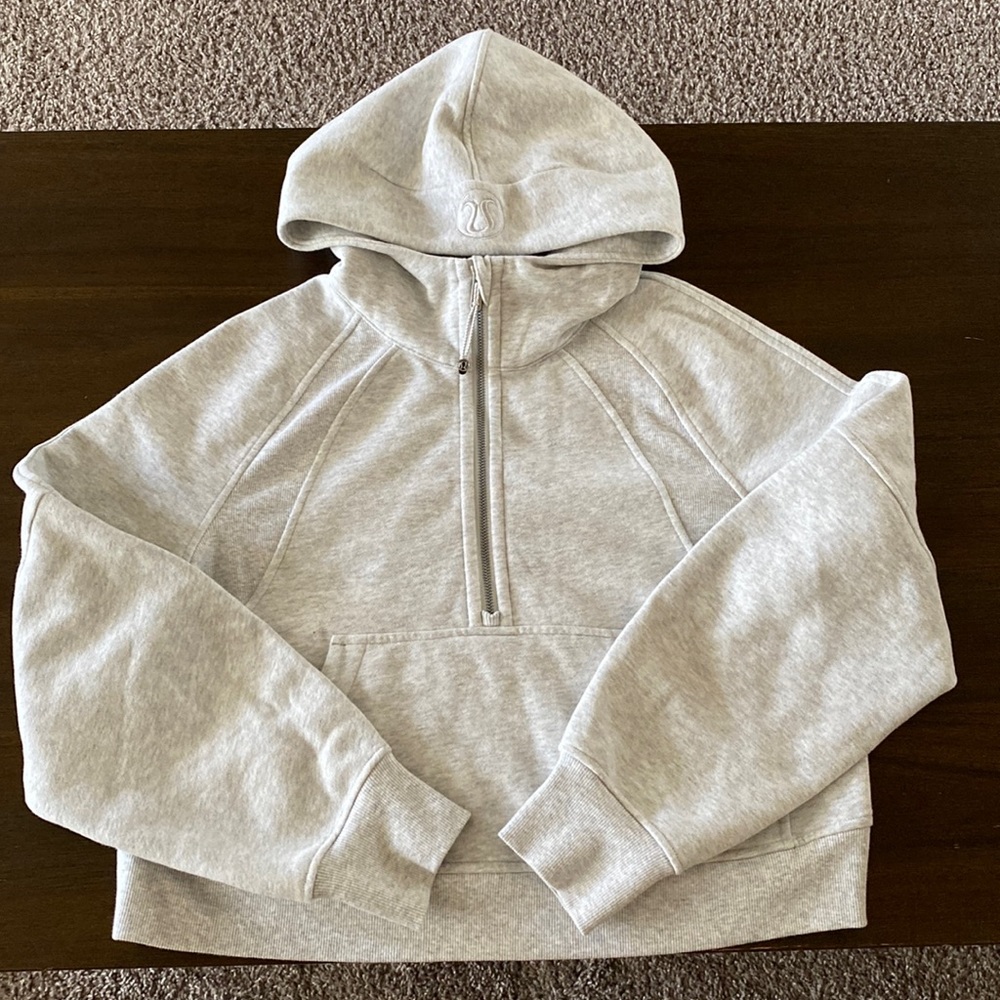 lululemon athletica Light Gray Half-Zip Hoodie